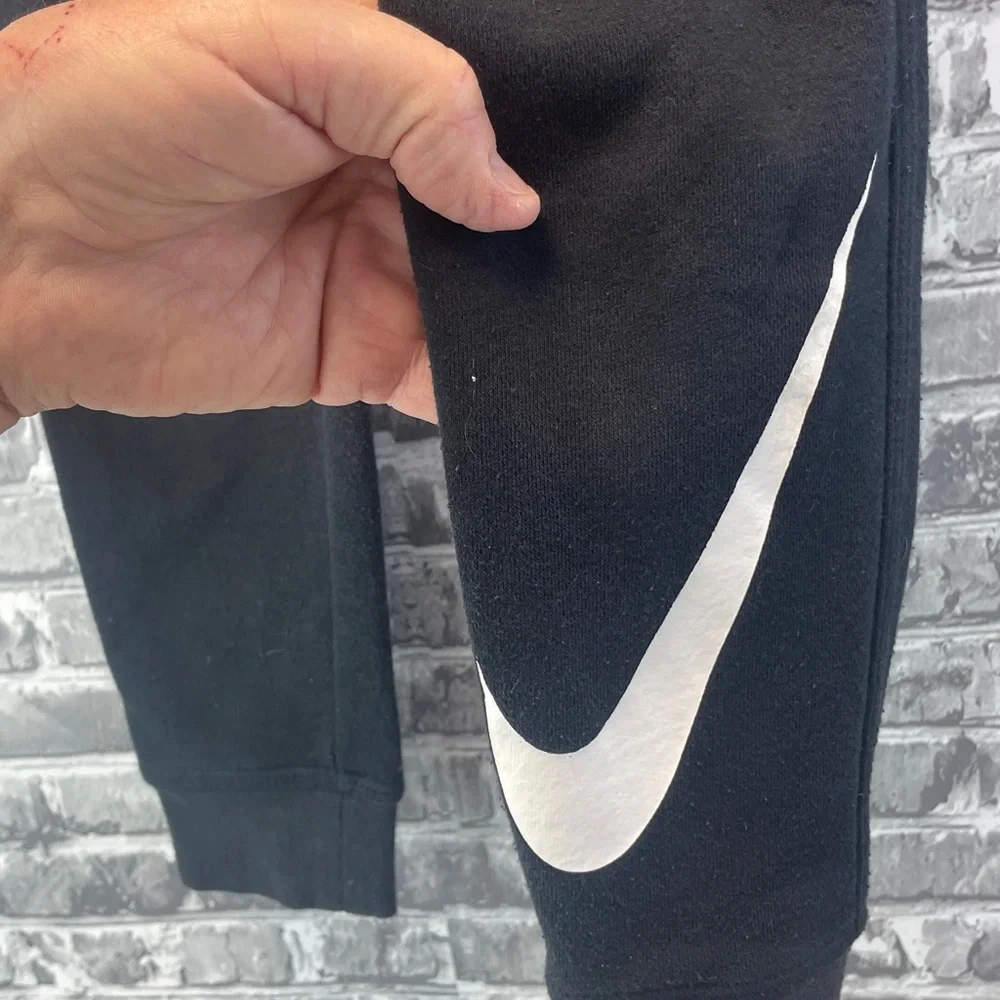 Nike Kids Black Sweatpants with‎ White Logo